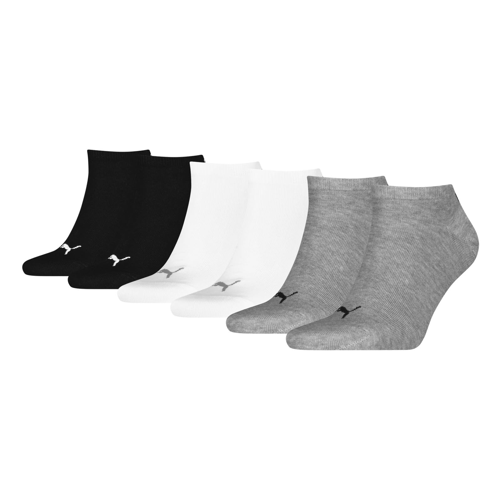 Puma - Men's Running Socks, Grey/Black/White, Size 35 (Spain)