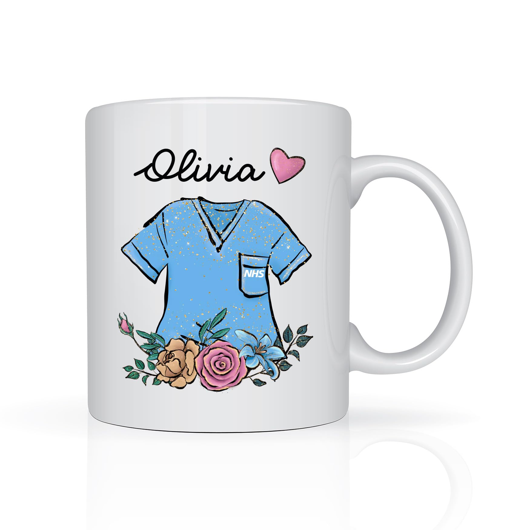 Pomchick - Personalised Nurse Mug with Name | Nhs Nurse Thank You Gift | New Nur