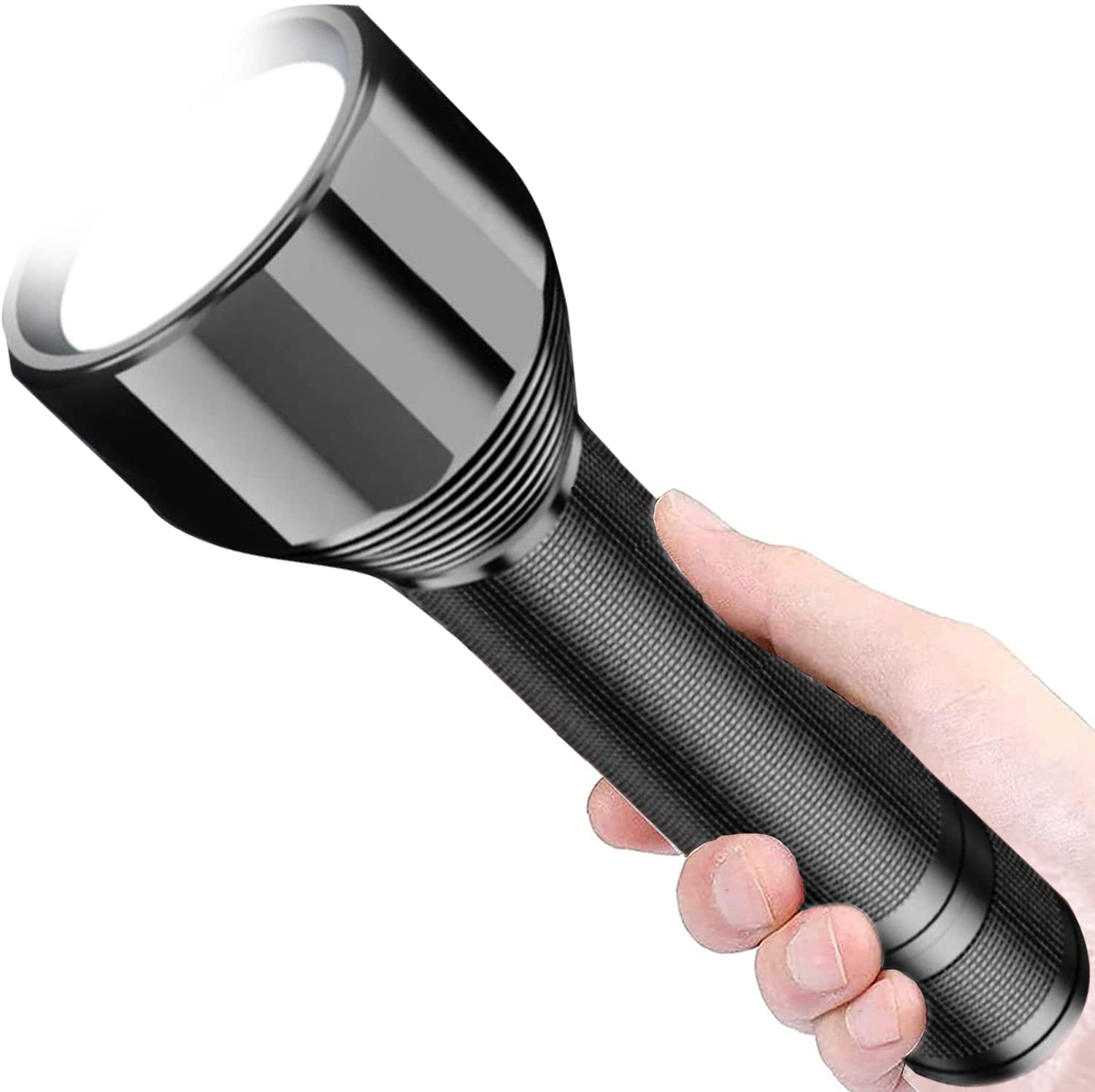 REHKITTZ LED Torch, 3000 Lumens, Super Bright and Zoomable | Large Torch Body, L