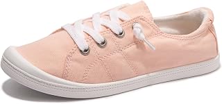 Womens Canvas Sneakers Low Top Casual Walking Classic Comfortable Flat Fashion Sneakers