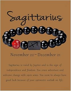 12 Constellation Stretch Bracelets for Men Women Natural Round Stone Beads Bracelet for Birthday Jewelry Gift, 2.36inch