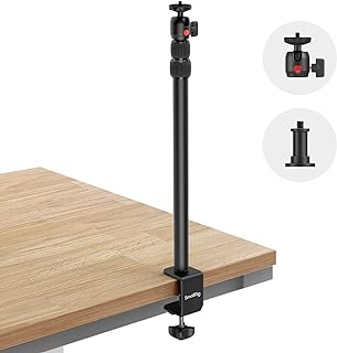 SMALLRIG Camera Mount C Stand, 15"-35" Adjustable Desk Clamp Table Tripod | Tabletop C Clamp Light Stand for Webcam, DSLR Camera, Ring Light, Live Streaming, Photo Video Shooting
