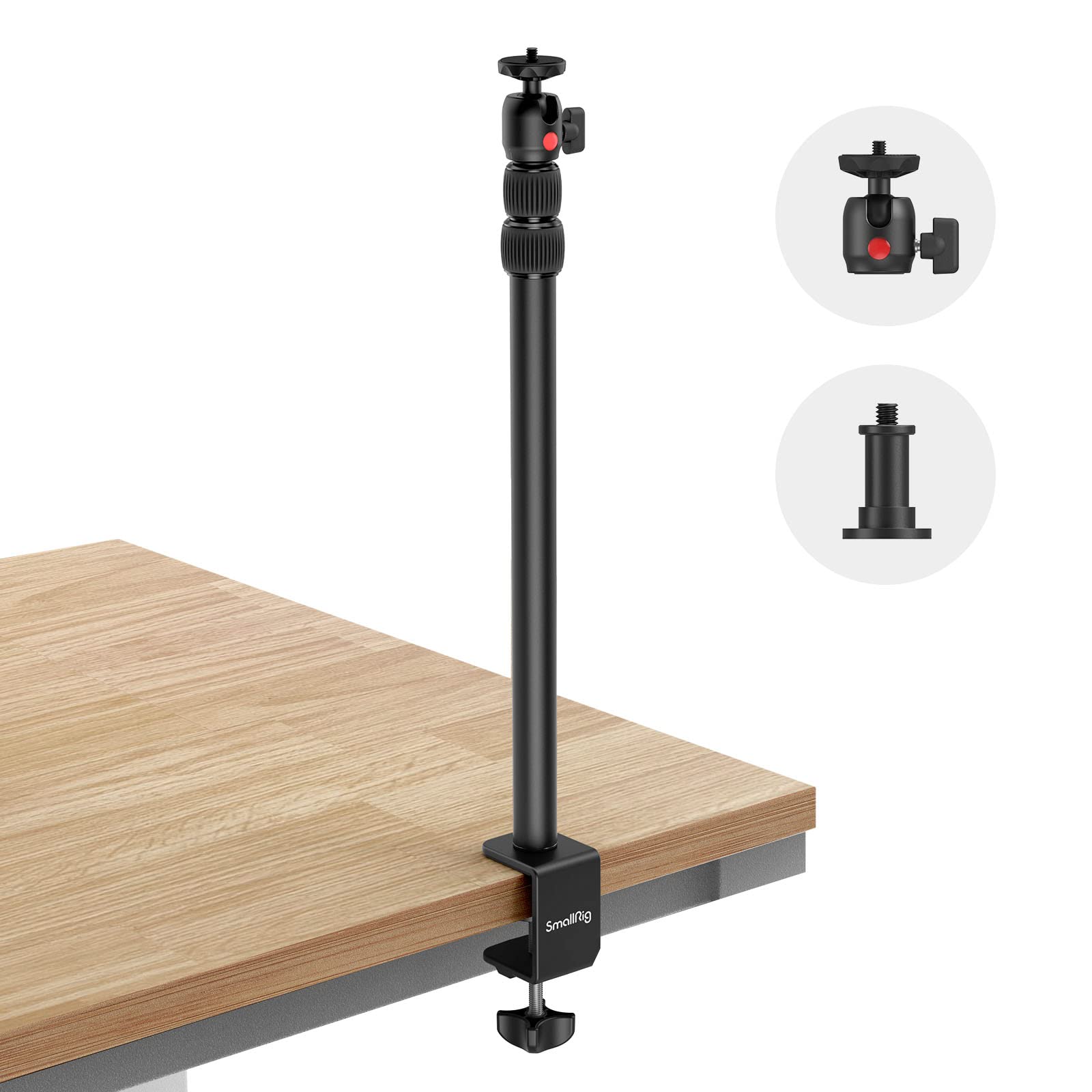 SMALLRIG Camera Mount C Stand, 15"-35" Adjustable Desk Clamp Table Tripod | Tabl