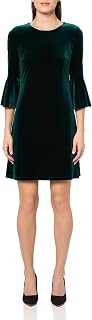 Tommy Hilfiger Women's 3/4 Bell Sleeve High Neck Sheath Mini Dress Dress