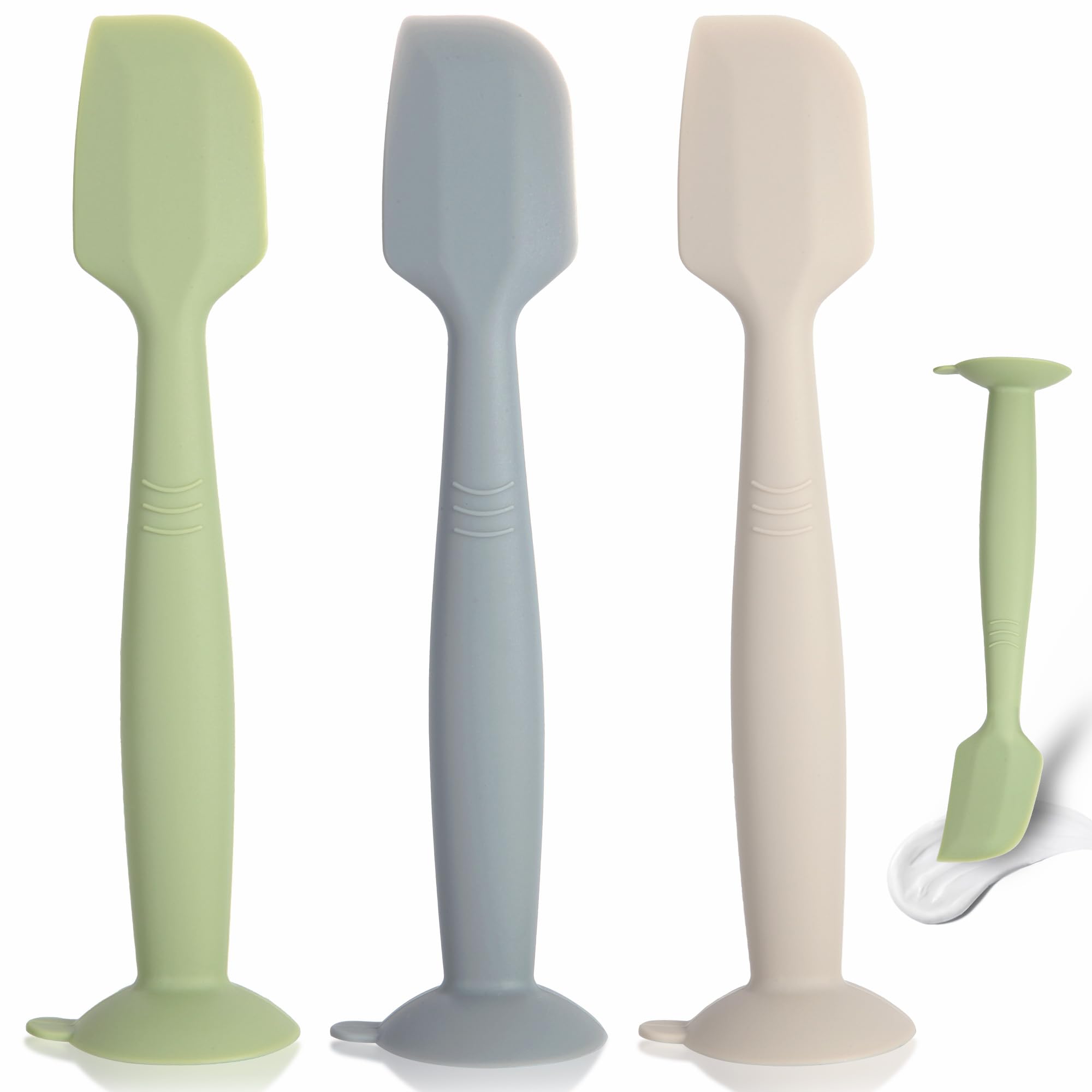 MAIKKB Baby Diaper Cream Spatula 3 Pack Diaper Spatulas Soft Silicone Diaper Cre
