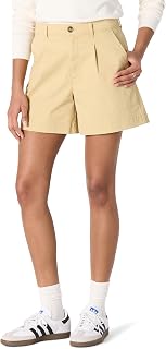 Amazon Essentials Women's High-Rise Relaxed-Fit A-line Elastic Back Shorts