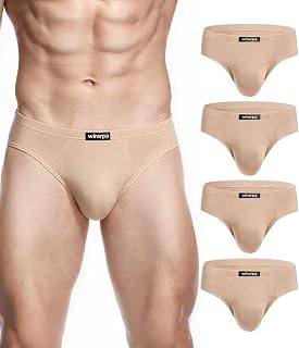 wirarpa Men's Briefs Microfibre Elastic Underpants Pack of 4