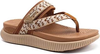 KuaiLu Womens Arch Support Flip Flops & Sandals Thick Athletic Cushion