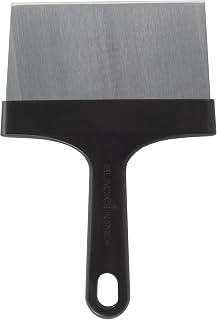 Blackstone® Heavy-Duty Griddle Scraper 6 inch - Stainless Steel | Blackstone® 5061 Heat-resistant Handle, Flat Top, Long Plastic Handle, Multipurpose Kitchen Food Scraper & Chopper