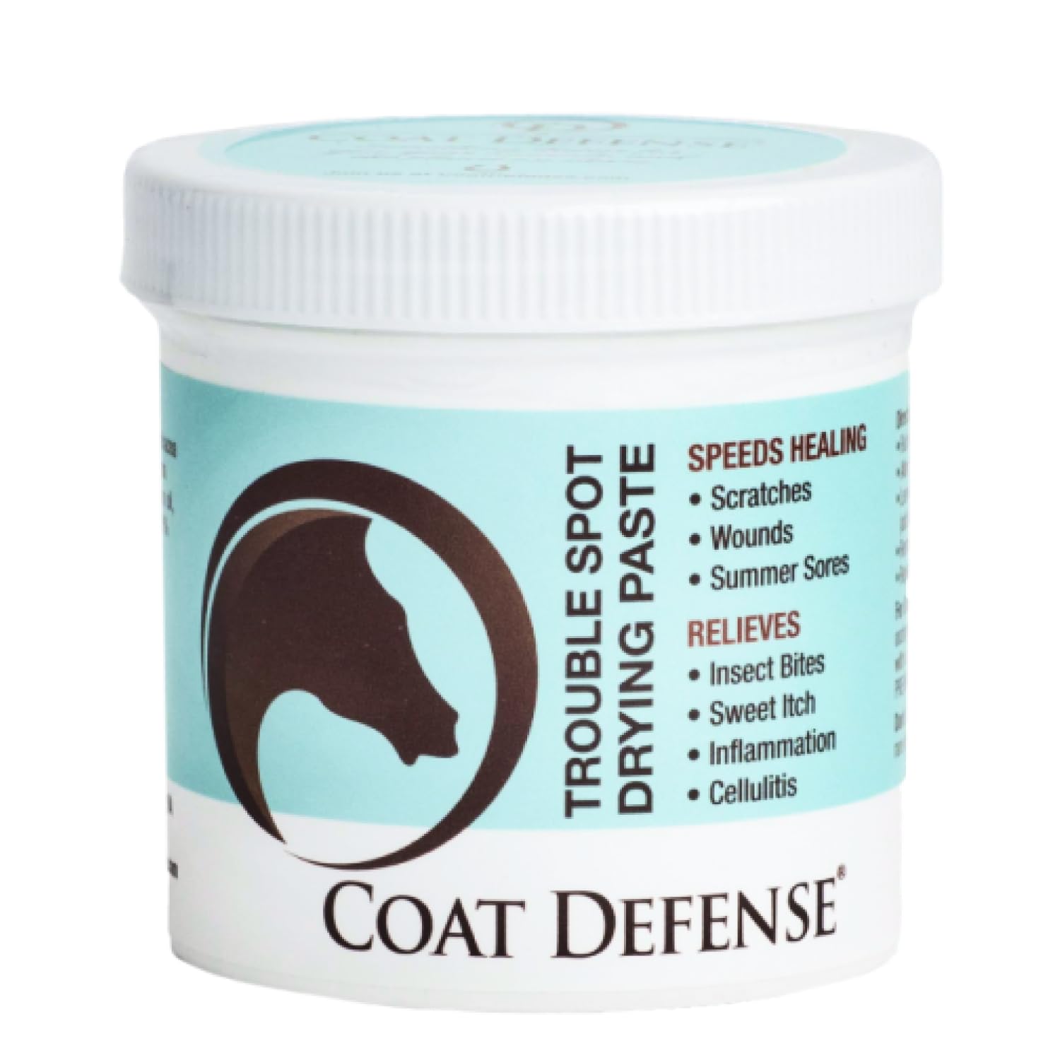 COAT DEFENSE Trouble Spot Drying Paste for Horses - Natural Equine Wound Care Th