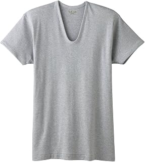 Gunze KQ5016 Men's Inner Shirt, Comfortable Workshop All Seasons, Short Sleeve, U-Neck Shirt, 100% Cotton, Made in Japan, Underwear, Antibacterial, Odor Resistant