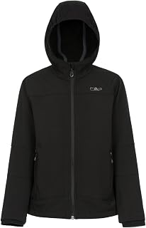 CMP Children's Jacket with Fixed Hood Unisex – Children and Teenagers, Black 00, 152