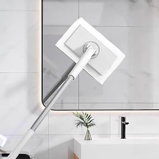 10 Pcs Cleaning Cloths and Spin Mop, 360 Degree Rotating Telescopic Mop, Auto Lock Design, 39.4" Max