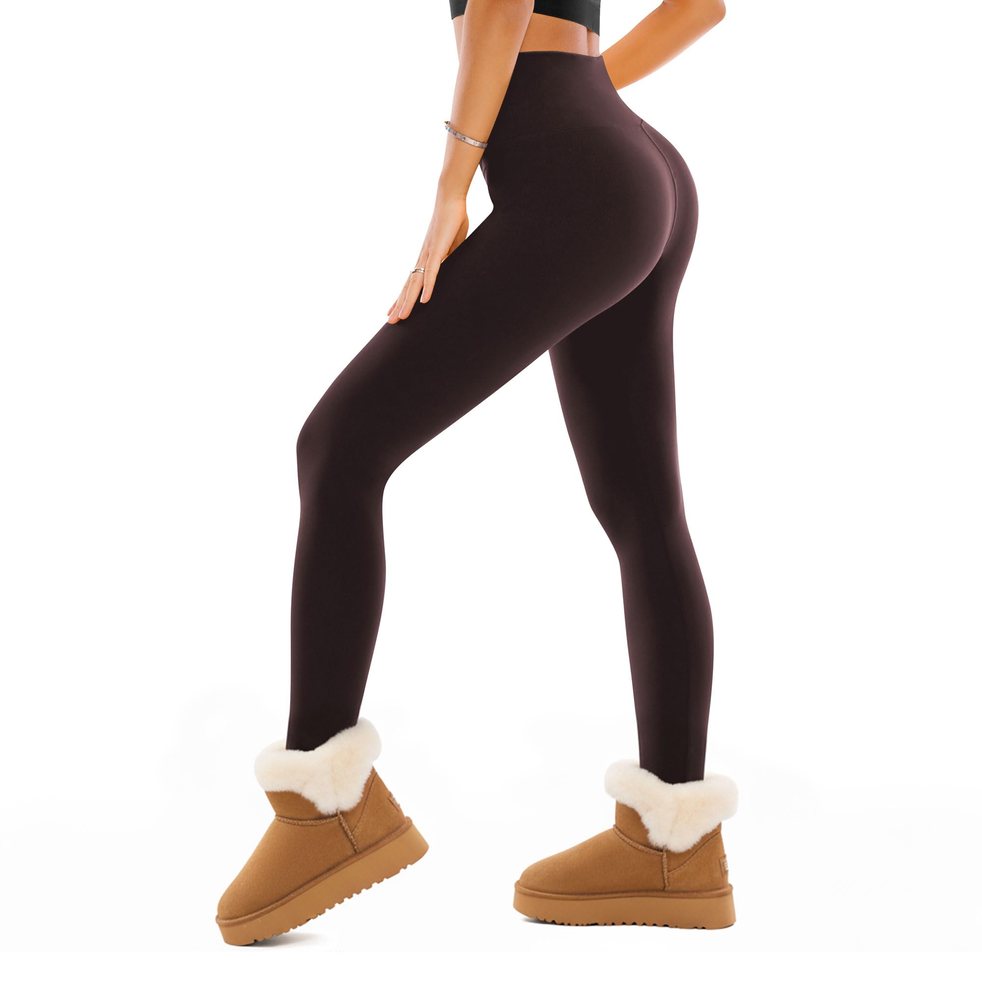 SINOPHANT Fleece Lined Leggings Women, Warm Thermal Winter | Soft Elastic High W
