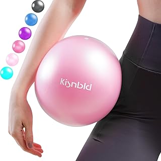 kisnbld Small Exercise Ball, 9 Inch Mini Pilates Ball, Anti Burst and Slip Resistant Mini Yoga Ball for Stability, Fitness, Physical Therapy, Stretching & Core Strength Workout at Home Gym & Office