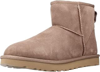 UGG W Classic Mini II Leather Ankle Boots Chocolate Brown