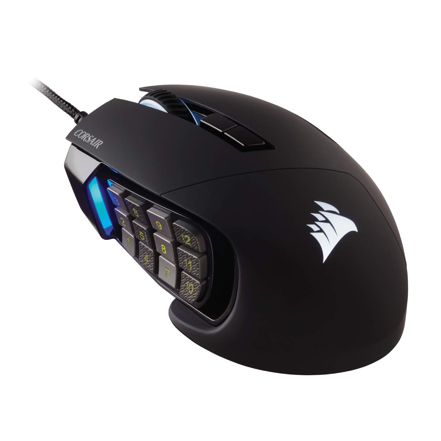 Corsair Scimitar RGB Elite Wired MMO MOBA PC Gaming Mouse – Black | 18,000 DPI, 