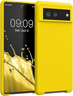 kwmobile Housse Compatible avec Google Pixel 6 Coque - Housse de téléphone Protection Souple en TPU Silicone - Jaune radieux