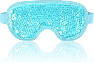 NEWGO Cooling Gel Eye Mask for Puffy Eyes, Reusable Face Ice Pack, Blue