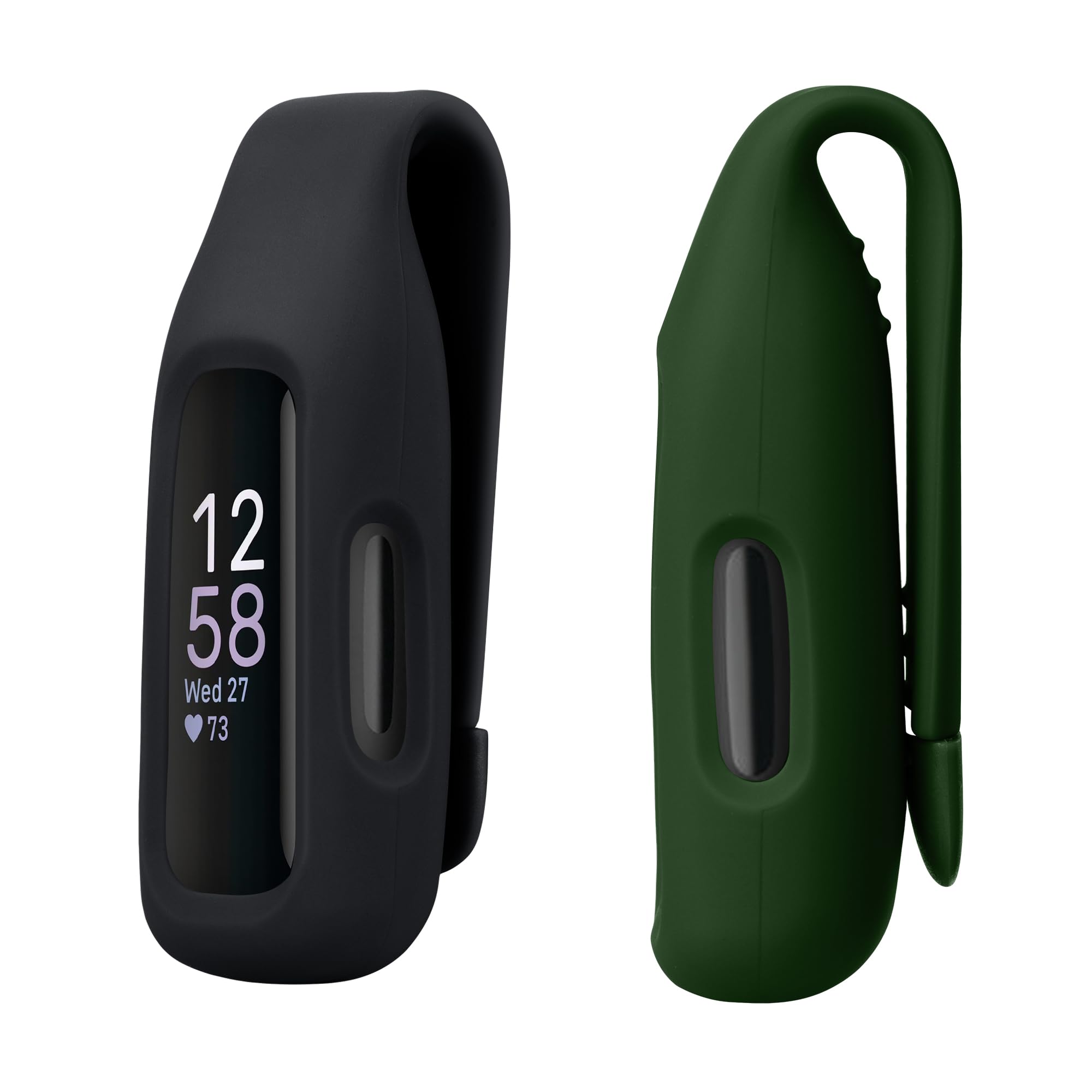kwmobile 2X Clip Holders for Fitbit Inspire 3 / Inspire 2 / Ace 3 Clip On - Fitn