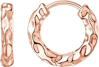 PAVOI 14K Gold Plated Chunky Huggie Earrings for Women, Small Hoop Earrings