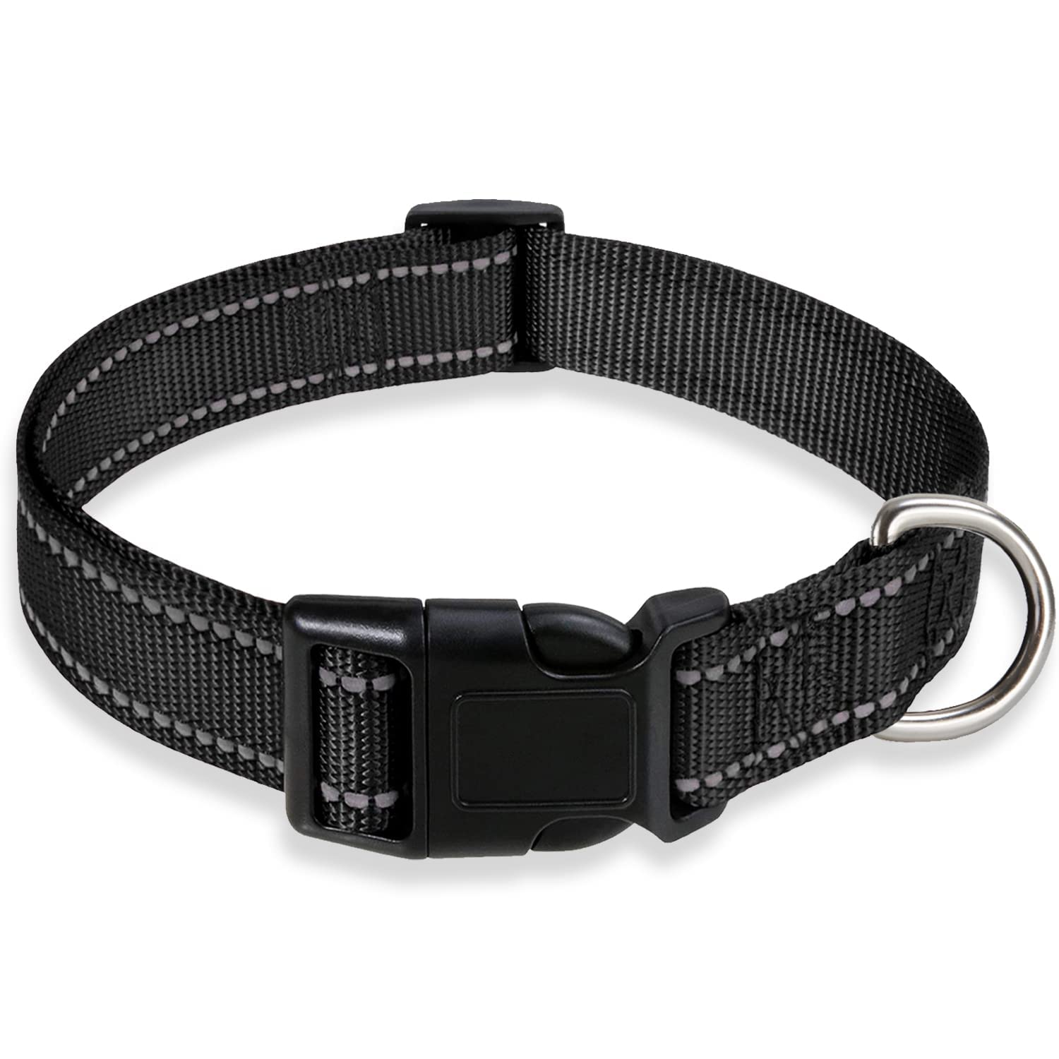 Reflective Dog Collar with Adjustable Safety Nylon Buckle for Small Medium Large