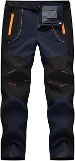 TBMPOY Men's Hiking Pants with Belt Waterproof Fishing Mountain Pants Lightweight Quick Dry 5 Pockets with Zipper