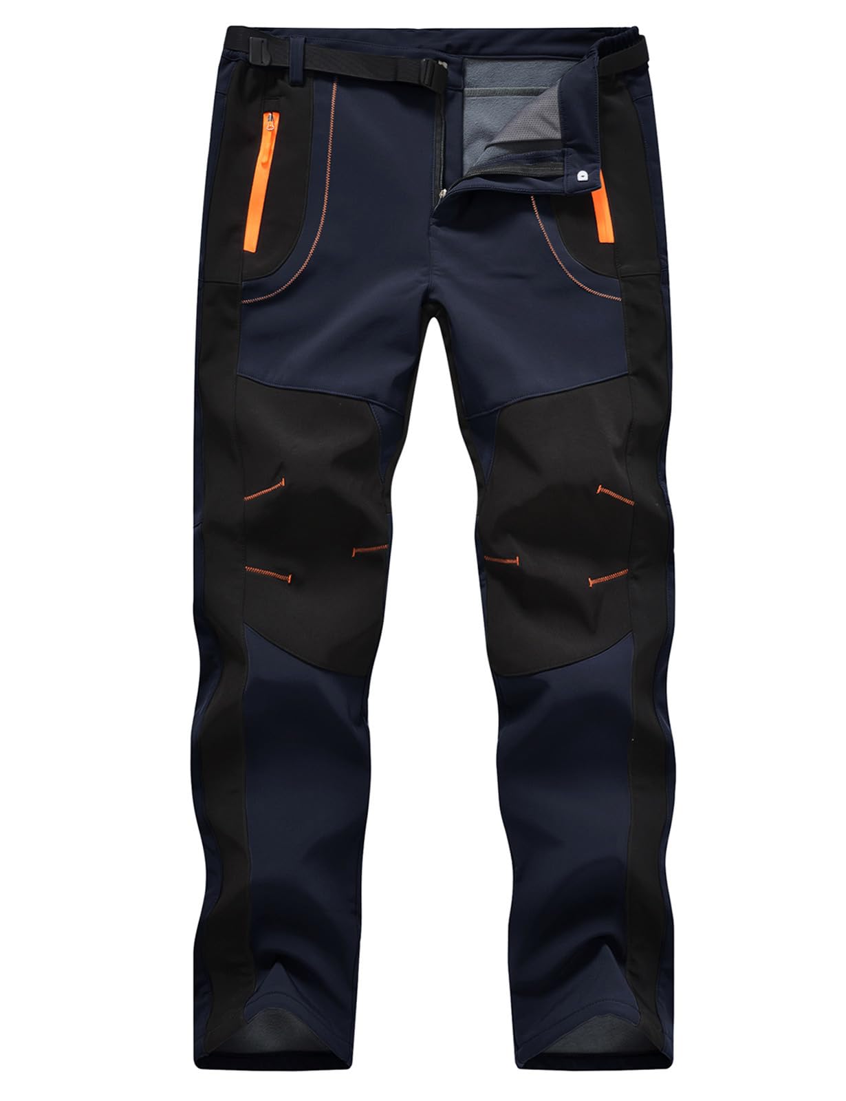 TBMPOY Men's Hiking Pants with Belt Waterproof Fishing Mountain Pants Lightweigh