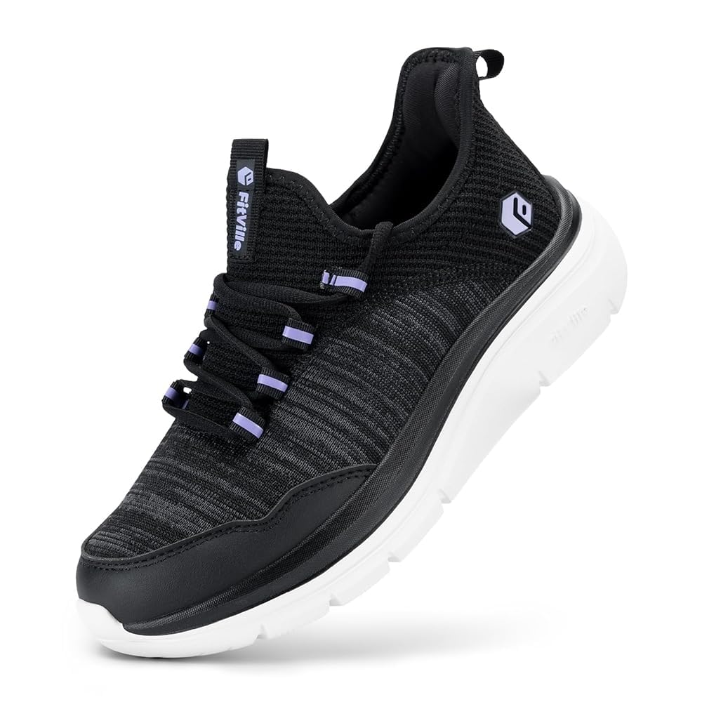 FitVille Womens Extra Wide Trainers Mesh Running Shoes
