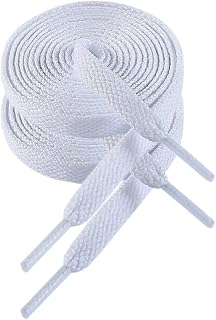 VSUDO 8mm Flat Sports Laces and Laces for Sneakers, Sneakers and Sports Shoes - 29 Colours and 14 Lengths Available, Cheap and Durable - 1 or 2 Pairs