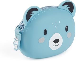 Back2Fun - Soft Silicone Kids Coin Purse with Zipper, Bear