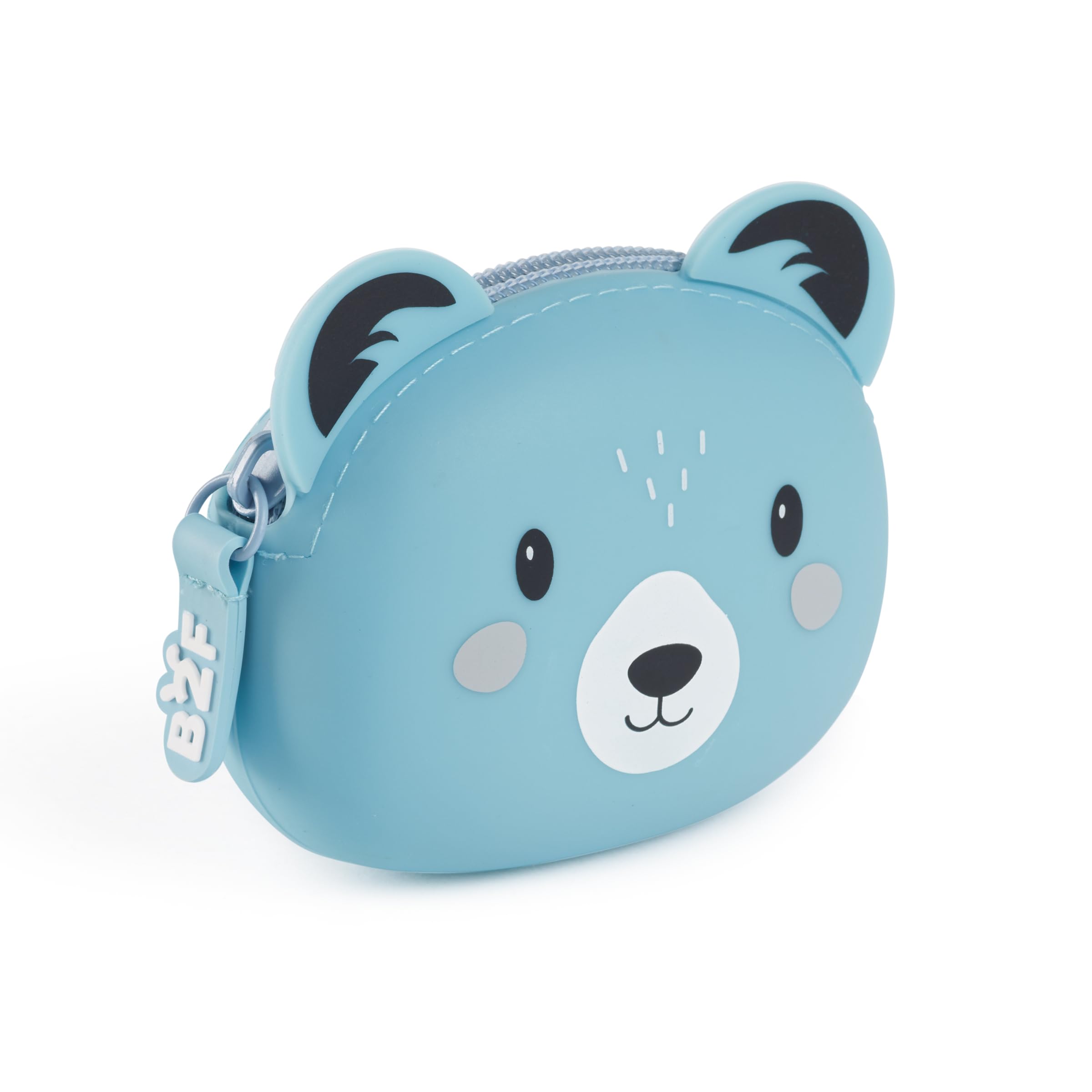 Back2Fun - Soft Silicone Kids Coin Purse with Zipper, Bear