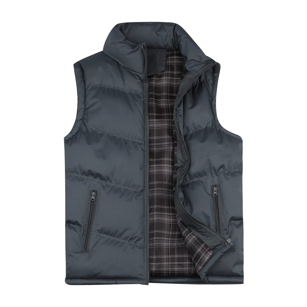 YOUTHUP Men's Outerwear Vests Winter Gilet Warm Padded Sleeveless Jacket