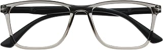 OPULIZE NYX Blue Light Blocking Reading Glasses - Rectangular Frame - UV Anti-Glare Eyewear - Improve Sleep Computer Gaming - Reduce Headaches Eyestrain Protection - Rectangular Frame - Mens Womens