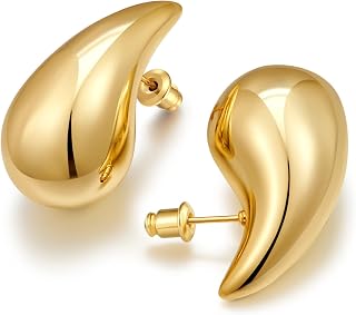 FAMARINE Colorful Water Drop Earrings for Women Chunky Earring Big Dangle Earrings Fashion Jewelry Gift