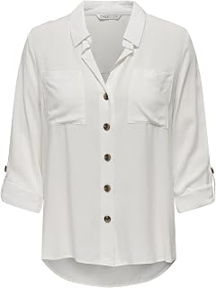 Only ONLY Asmin Wvn Noos T-Shirt L/S Women's Shirt (Pack of 1)
