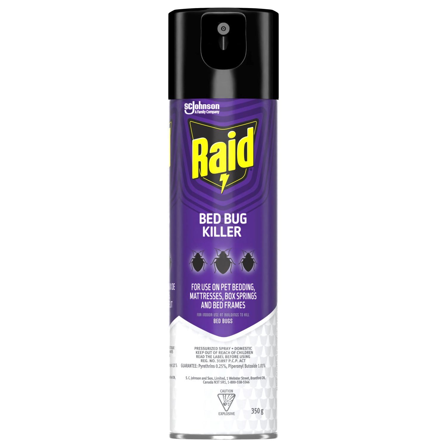 Raid Bed Bug Killer Spray, Kills Bugs & Eggs on Contact, 350g | Indoor Bed Bug T