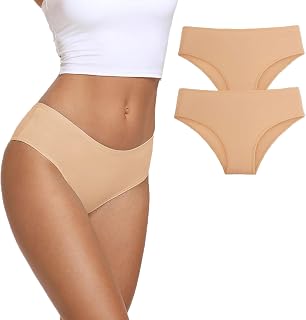 Biancheria intima in cotone da donna, mutandine bikini morbide traspiranti, design elastico e invisibile, comodi slip da donna confezione da 6