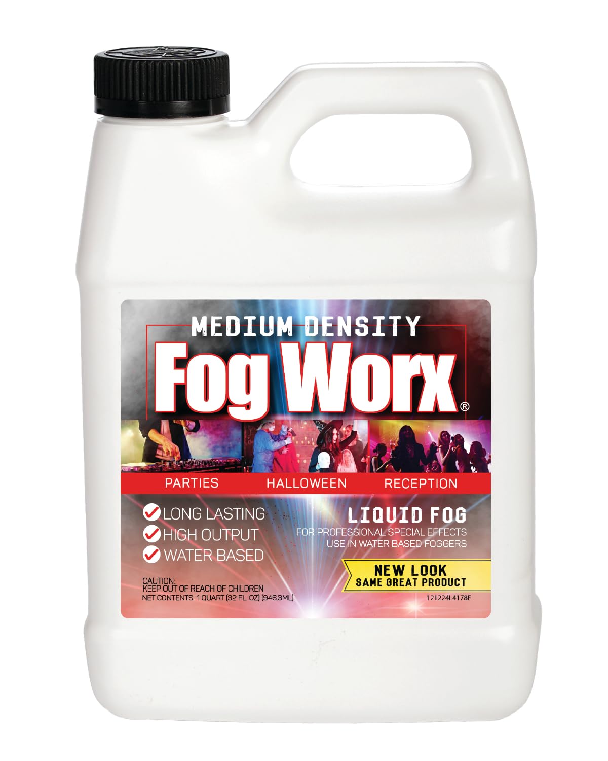 FogWorx Fog Juice - 1 Quart of Premium Odorless Fog Fluid (32 oz) - Medium Densi