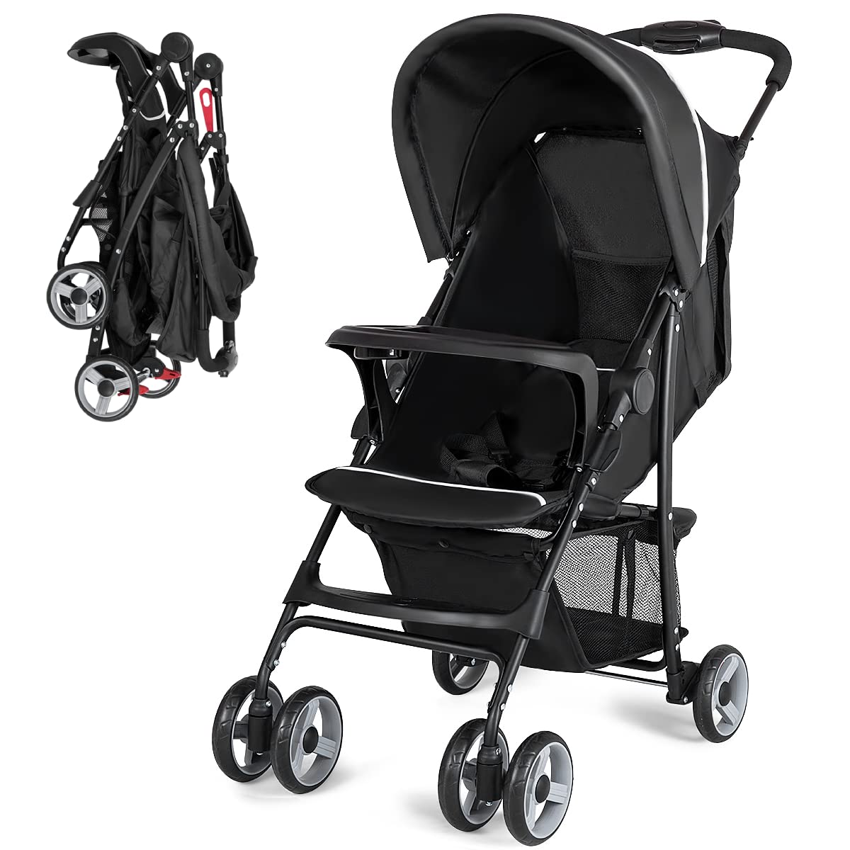 Baby Joy Lightweight Stroller, Compact Toddler Travel Stroller for Airplane, Inf