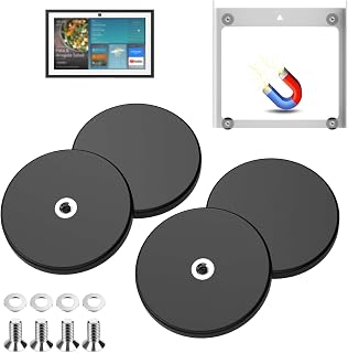 Magnetic Mount for Echo Show 15-Inch | No-Punch Easy to Assemble | Rubber Coated Scratch-Free| Powerful Magnetic Fridge Mount | Accessories for Echo Show 15