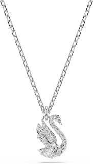 Swarovski Swan Collection, Mixed Cuts, Swan, White, Rhodium plating