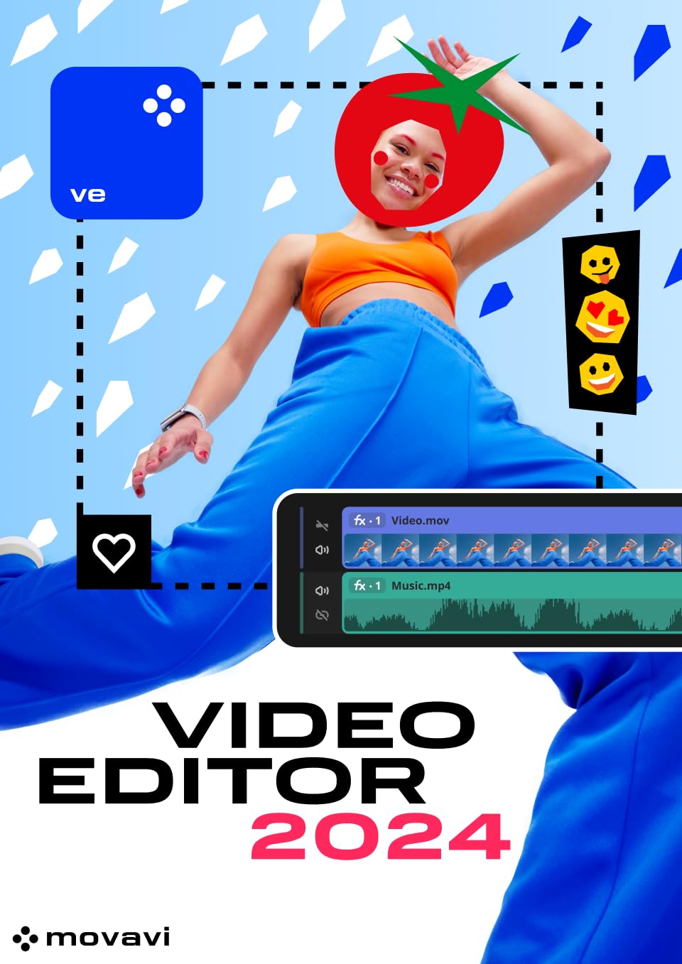 Movavi Video Editor - 1-Year License | Personal | 1 Device | PC | PC Activation 