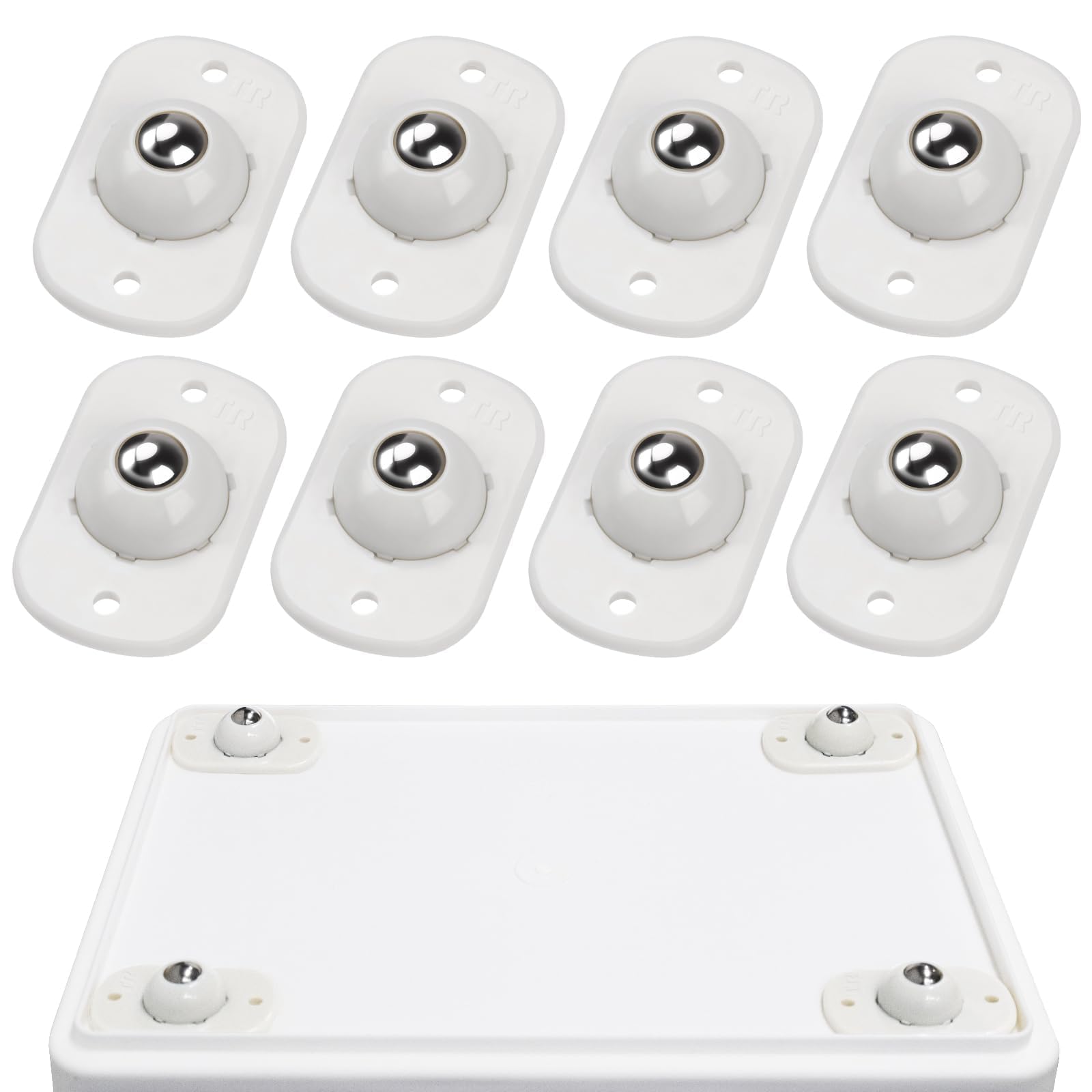 TRVL FIELDER Self Adhesive Mini Caster Wheels, 360° Swivel Appliance Sliders, Sm