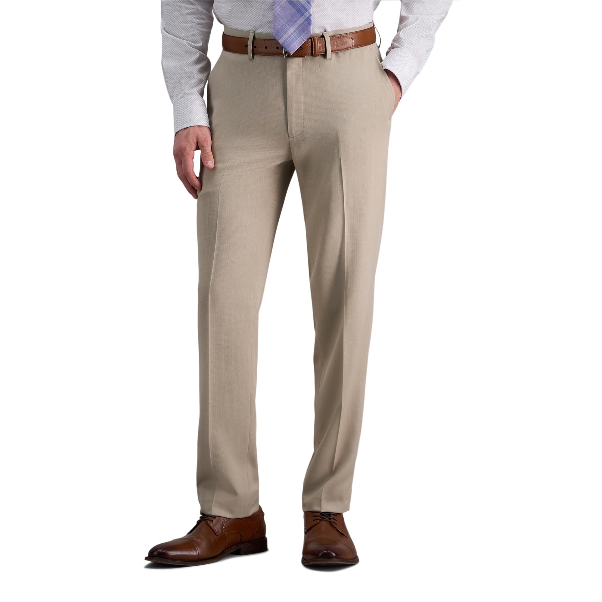 Haggar Men's Men's Premium Comfort Dress Pant - Slim Fit Flat Front Pant Dress P