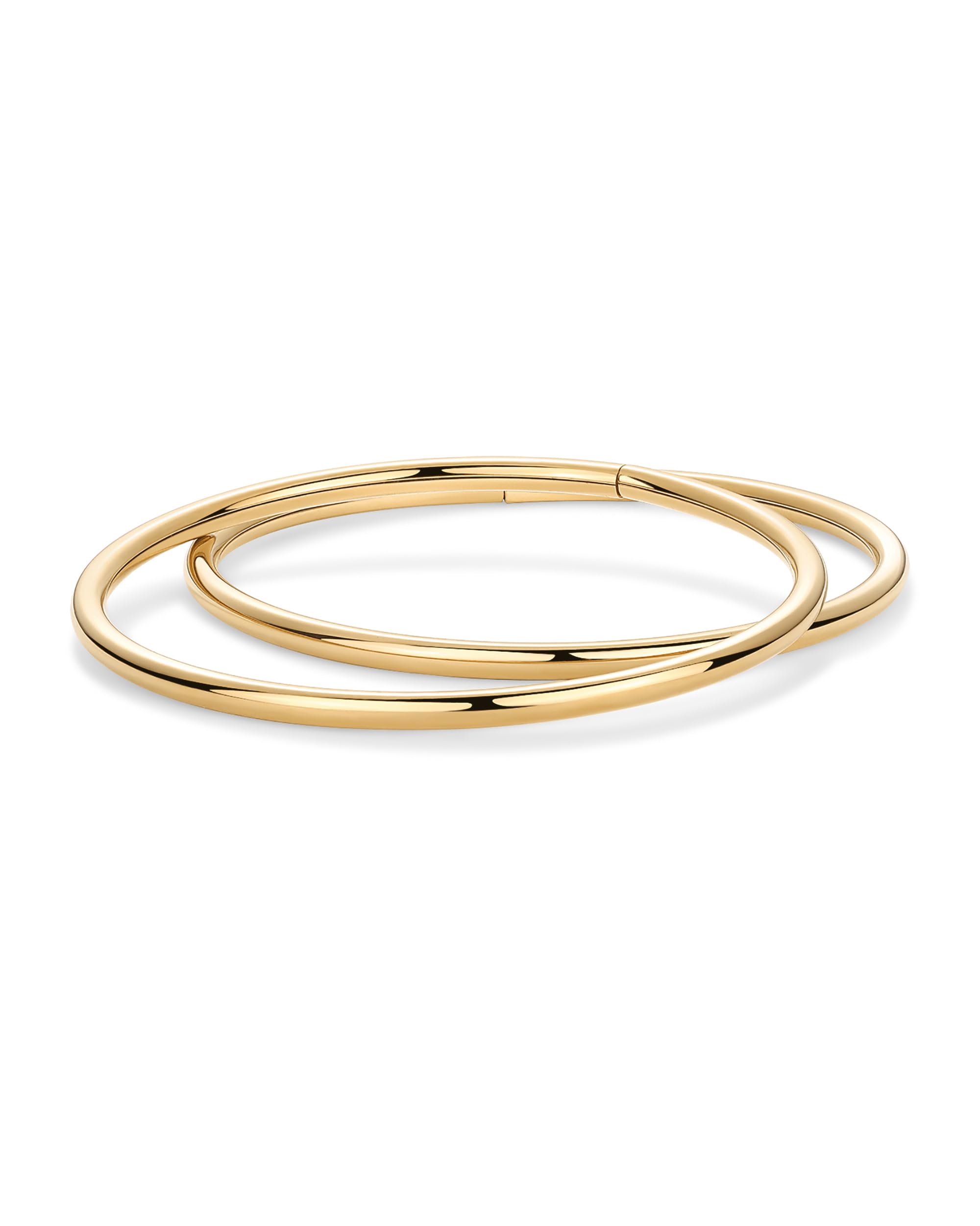 PAVOI Waterproof Bangle Bracelet for Women, 14K Gold Plated Stainless Steel