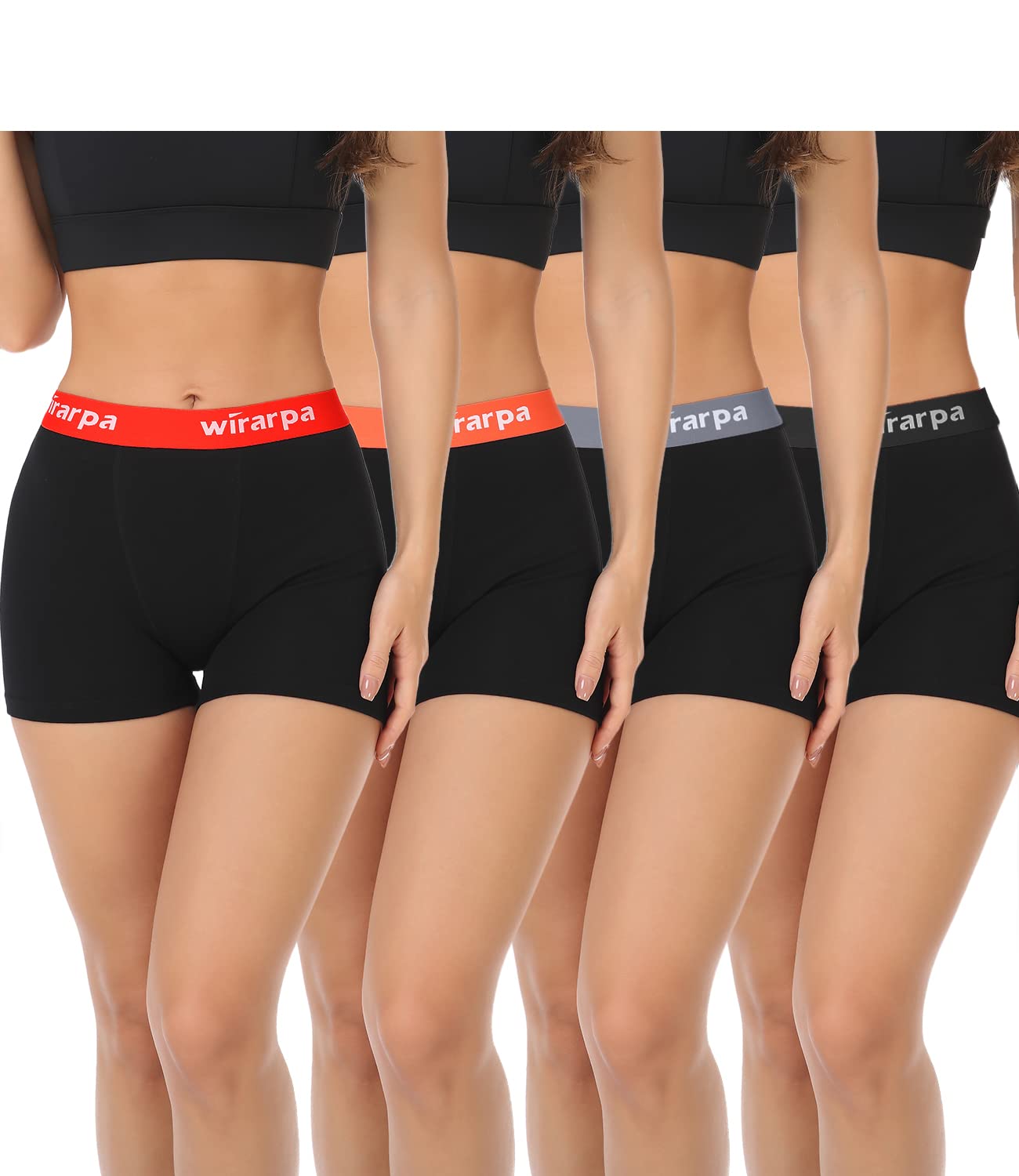 wirarpa Women's Cotton Boxer Briefs 3" Inseam Ladies Safety Boxer Shorts Anti Ch