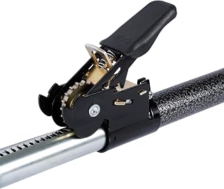 Keeper Adjustable Cargo Bar for Pickup Truck Bed, Ratcheting Cargo Bar, Ideal Work Truck Accessories, Black/Silver, 40"-70" Adjustable Length