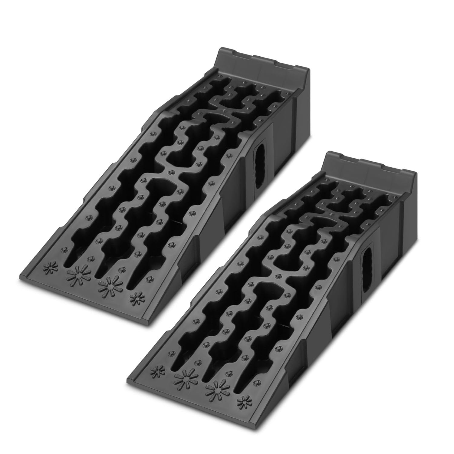 DNA Motoring 6.7" Car Lift Ramp, 9.6" Working Width, 2-Pack Vehicle Parking Ramp
