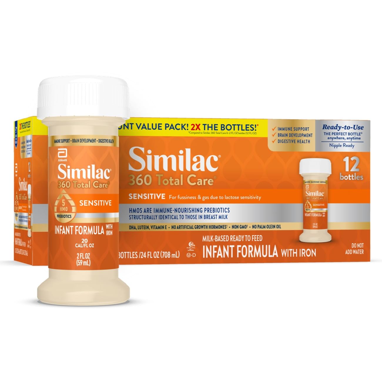 Similac 360 Total Care Sensitive Ready-to-Feed Baby Formula | Infant Formula for